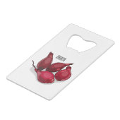 Shallot cartoon illustratie kredietkaart flessenopener (Voorkant Gekanteld)