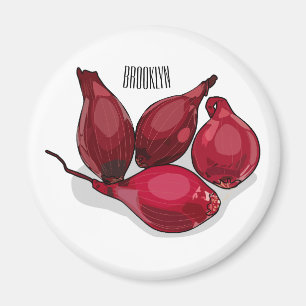 Shallot cartoon illustratie magneet