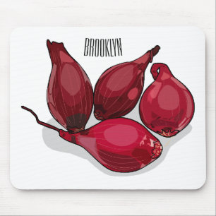 Shallot cartoon illustratie muismat