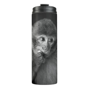 SHALLOW FOCUS FOTOGRAPHY OF BLACK MONKEY THERMOSBEKER