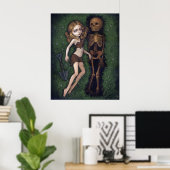 Shallow Grave gothic skelet low brow Art Print (Thuiskantoor)