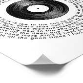 Shallow Vinyl Record Song Lyric Wall Art afdrukken Poster (Hoek)
