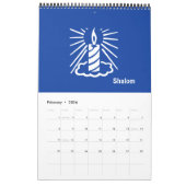 Shalom 2017 Calendrier des bougies lumineuses bleu (Feb 2026)