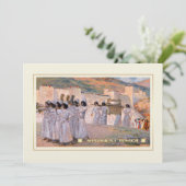 Shalom à Pesach. Carte de voeux Pessin d'Art (Debout devant)