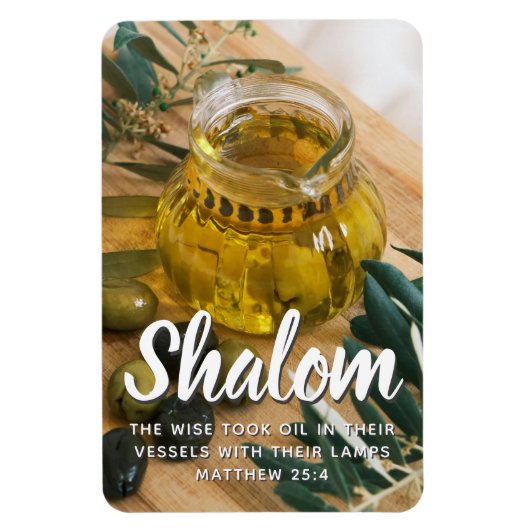 Shalom Bible Verse Flexible Photo Magnet (Vertical)