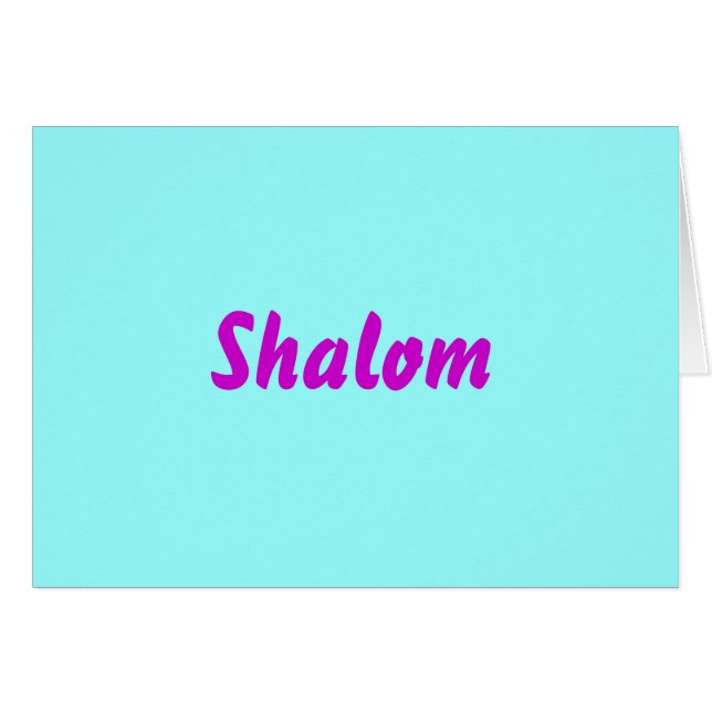 Shalom (blanco binnenin) (Voorkant Horizontaal)