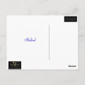 Shalom. Blauw- en goudBriefkaart Briefkaart (Achterkant)