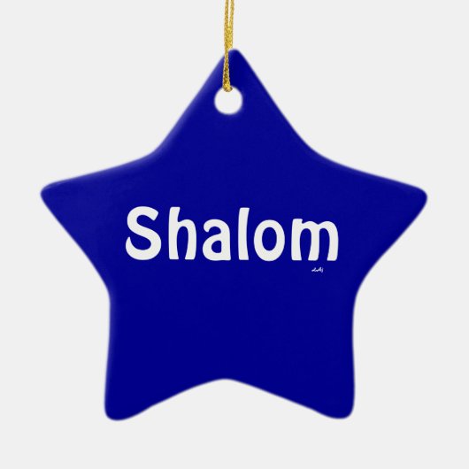 Shalom Blue White Star Ornament (Voorkant)