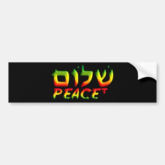 Shalom Bumpersticker (Voorkant)