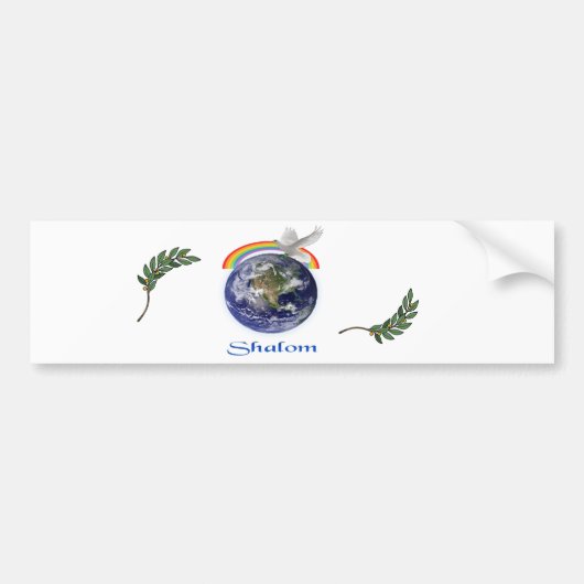 shalom bumpersticker (Voorkant)