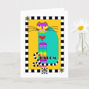 Shalom Cat wenskaart Kaart