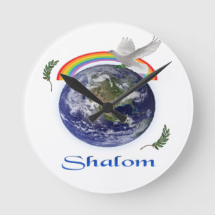 Shalom Clock Ronde Klok
