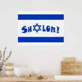 Shalom Flag Israël Poster (Keuken)