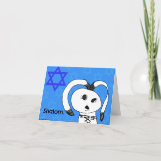 Shalom! Het Wenskaart van de Hond van de Chanoeka Feestdagen Kaart