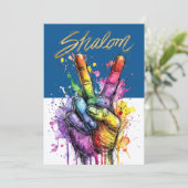 SHALOM INVITATION KAART (Staand voorkant)