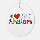 Shalom Keramisch Ornament (Links)