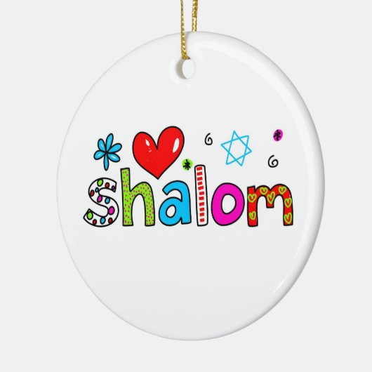Shalom Keramisch Ornament (Links)