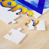 SHALOM met ster van David Medallion Legpuzzel (Zijkant)