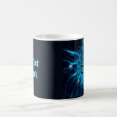 Shalom Op Blauwe Fractal Koffiemok (Center)