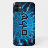 Shalom op Blue Fractal Case-Mate iPhone Case (Achterkant)