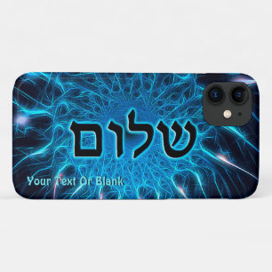 Shalom op Blue Fractal iPhone 11 Hoesje