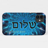 Shalom op Blue Fractal Case-Mate iPhone Case (Achterkant (horizontaal))