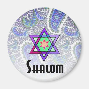 Shalom Paisley blue Magneet