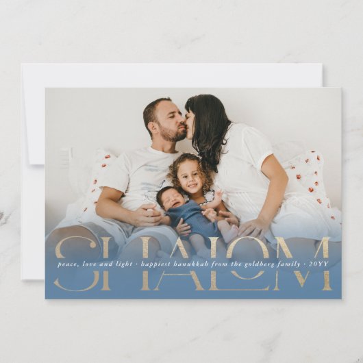 Shalom Peace Love Light Carte photo Hanoukka moder (Devant)
