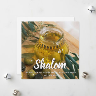 Shalom Religieuze Groet Feestdagenkaart
