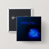 SHALOM... Religieuze knoppen Vierkante Button 5,1 Cm (Voorkant /achterkant)
