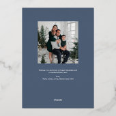 Shalom Script in Goud Folie Feestdagenkaart (Achterkant)