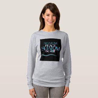 Shalom Shalom Vrede Wees Stil T-Shirt (Lange Mouwe