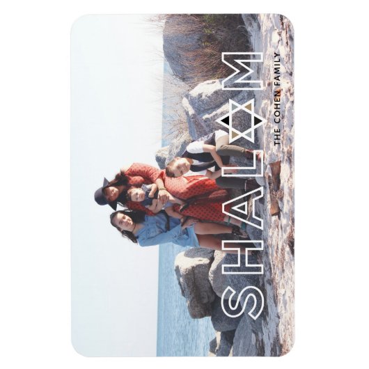 Shalom Star Hanoukka Magnet (Vertical)