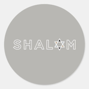 Shalom Star Stickers - Grijs