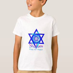 SHALOM Star van David_Pray for Peace of Israel T-shirt