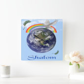 shalom vierkante klok (Huis)