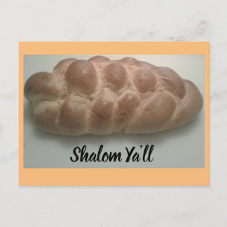 Shalom Ya'll challah-brood Briefkaart
