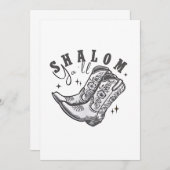 Shalom Y'all Cowboy Joods Hanukka West Kaart (Voorkant / Achterkant)