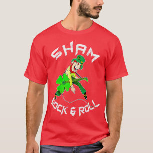 Sham Rock en Roll Shamrock Guitar Lover St Patric T-shirt