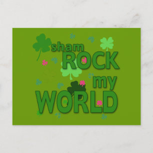 Sham Rock Mijn Wereld Met Shamrocks Briefkaart