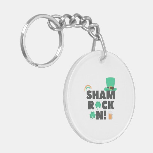 "SHAM ROCK N. " DUBBELE ACRYLISCHE SLEUTELHANGER (Voorkant Links)