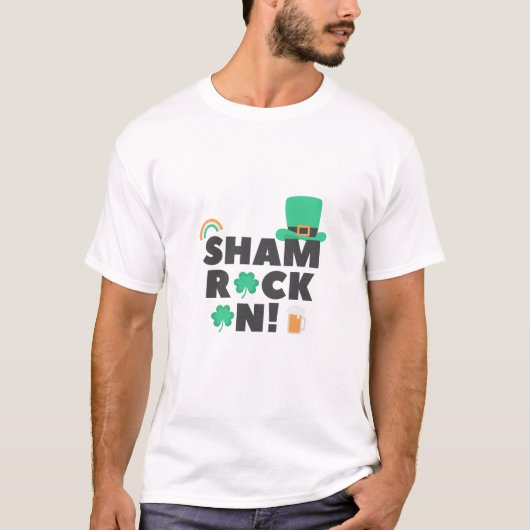 "SHAM ROCK N ! " T-SHIRT D'HOMME (Devant)