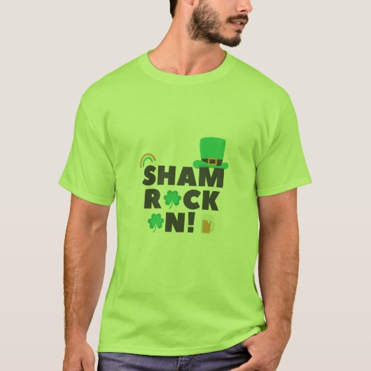 "SHAM ROCK N ! " T-SHIRT D'HOMME (Devant)