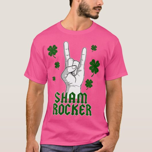 Sham Rocker Heavy Metal Shamrocks St. Patrick T-shirt (Voorkant)