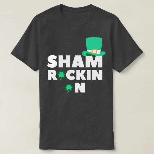 Sham Rockin op het grappige Shamrock St Patricks D T-shirt (Design voorkant)