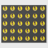 Shama Bird met witte pomp Cadeaupapier (Vlak)