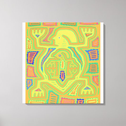 Shamaan met kind canvas afdruk (Voorkant)