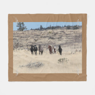 Shaman Band & Feathers Fleece Blanket