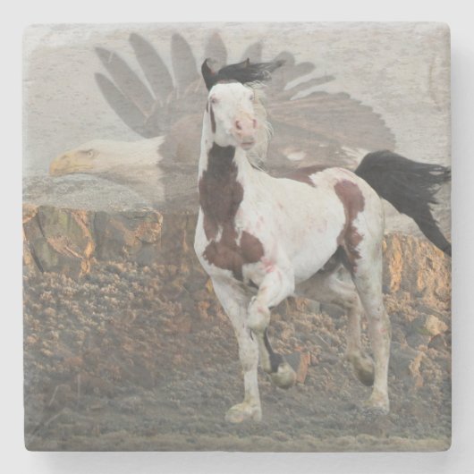 Shaman de Legend marmer onderzetter (Voorkant)