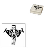 Shaman Petroglyph Design Rubber Stamp Rubberstempel (Gestempeld)